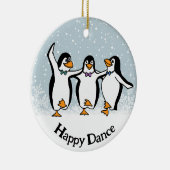 Dansende pinguïns ontwerp keramisch ornament (Rechts)