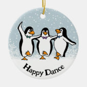 Dansende pinguïns ontwerp keramisch ornament (Voorkant)