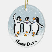 Dansende pinguïns ontwerp keramisch ornament (Links)