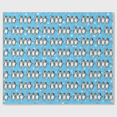 Dansende Pinguïns Ontwerp Verpakkende Document Bro Cadeaupapier (Vlak)