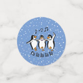 Dansende pinguïns ontwerptafel confetti (Kleine voorkant)