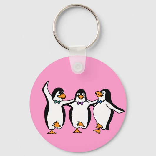 Dansende pinguïns sleutelhanger (Voorkant)
