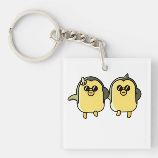 Dansende Pinguïns Sleutelhanger (Voorkant)