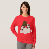 Dansende pinguïns t-shirt (Voorkant volledig)