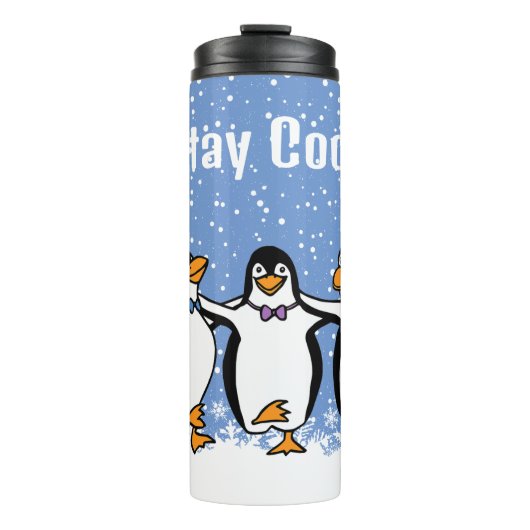 Dansende pinguïns thermosbeker (Voorkant)