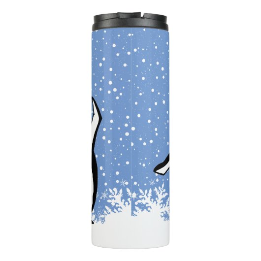 Dansende pinguïns thermosbeker (Achterkant)