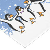 Dansende Pinguïns Winter Kerstmis Tafelloper (Hoek)