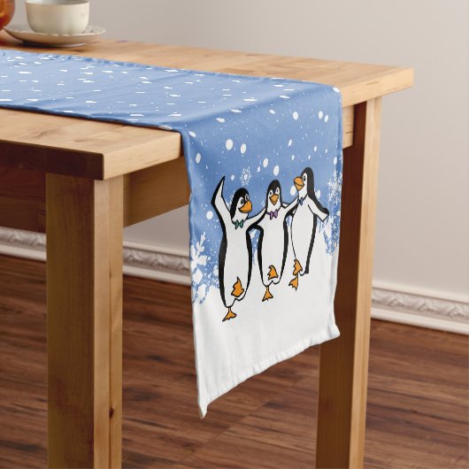 Dansende Pinguïns Winter Kerstmis Tafelloper (Voorbeeld)