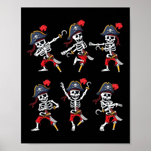 Dansende Pirate Skeletons Dance Challenge Boys Kin Poster (Voorkant)