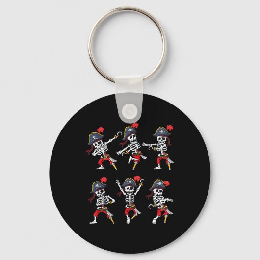Dansende Pirate Skeletons Dance Challenge Boys Kin Sleutelhanger (Voorkant)