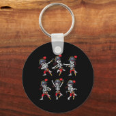 Dansende Pirate Skeletons Dance Challenge Boys Kin Sleutelhanger (Achterkant)
