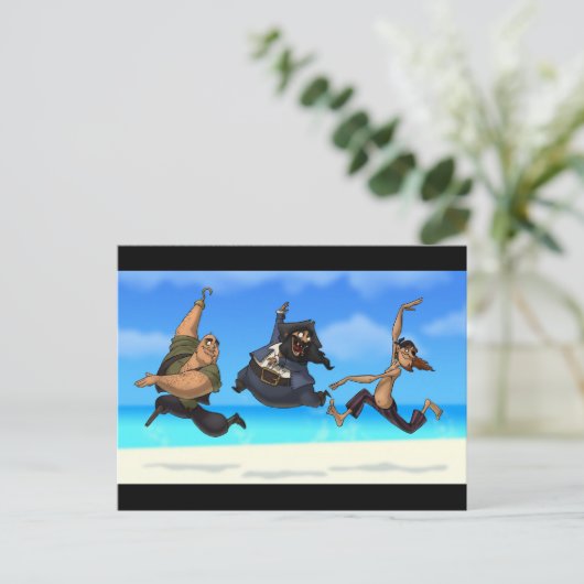 Dansende Pirates Briefkaart (Staand voorkant)