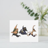 Dansende Pirates Briefkaart (Staand voorkant)