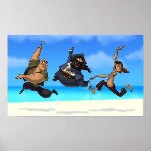 Dansende Pirates Poster (Voorkant)