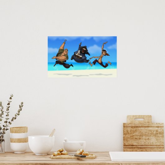Dansende Pirates Poster (Keuken)