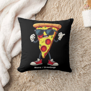 Dansende pizzapunt Een speelse en lekkere ontwerp Kussen