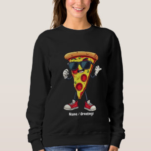 Dansende pizzapunt Een speelse en lekkere ontwerp Trui