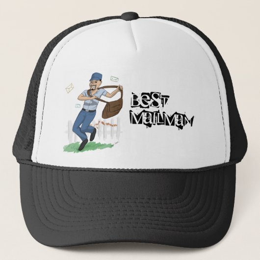 Dansende Postbode Hoed Grappig Postbode Cadeau Pos Trucker Pet (Voorkant)