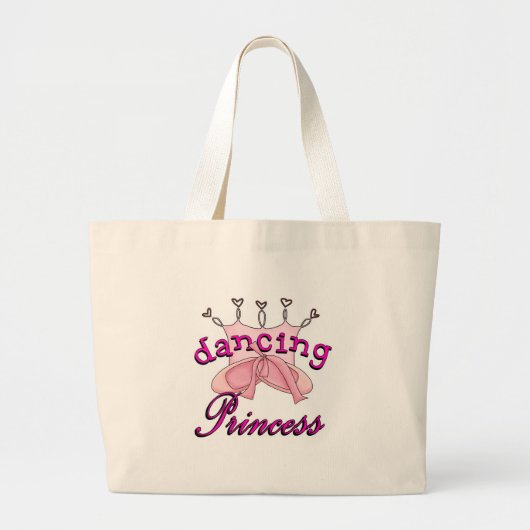 Dansende Prinses Balletontwerp Grote Tote Bag (Voorkant)