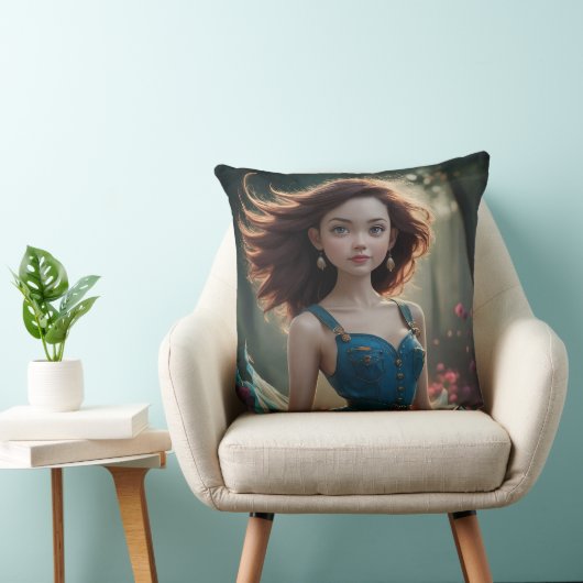 Dansende Prinses Foto Kussen (Stoel)