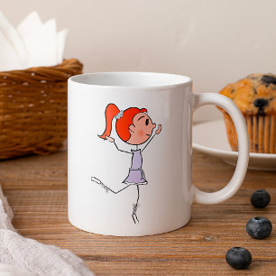 Dansende Prinses Schattige Ballerina Stickfiguur  Koffiemok