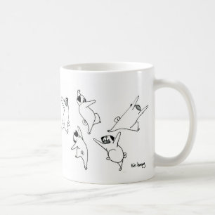 Dansende pugs koffiemok