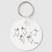 Dansende pugs sleutelhanger (Voorkant)