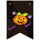 Dansende Pumpkin Halloween Party Decoration Vlaggetjes (Eerste vlag)