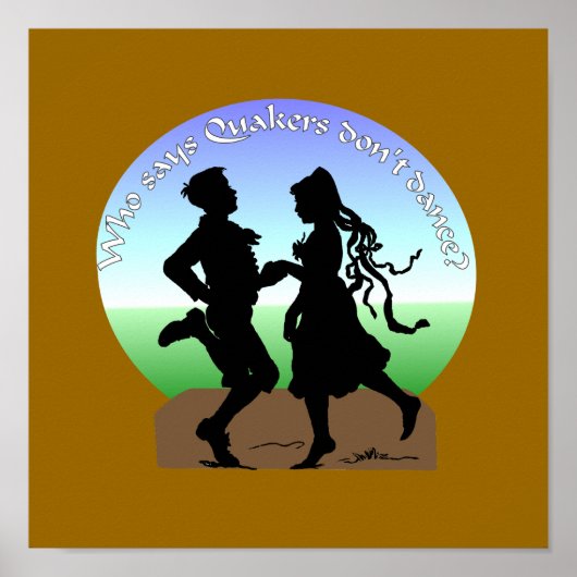 dansende quakers poster (Voorkant)