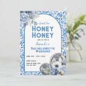 Dansende Queen Bachelorette Weekend Itinerary Kaart (Staand voorkant)