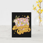 Dansende Queen Boho Disco Flower 70s 80s Vrouwen Kaart (Gele Bloem)