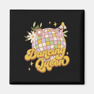 Dansende Queen Boho Disco Flower 70s 80s Vrouwen Magneet