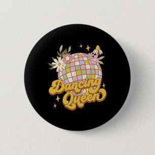 Dansende Queen Boho Disco Flower 70s 80s Vrouwen Ronde Button 5,7 Cm