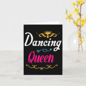 Dansende Queen Retro Moderne manier Kaart (Gele Bloem)