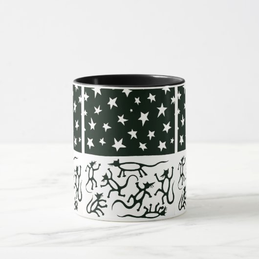 Dansende ratten onder een Star-nachten Mok (Midden)