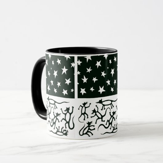 Dansende ratten onder een Star-nachten Mok (Voorkant links)