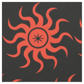 Dansende Red Sun Abstracte verbinding Stof (Close Up)