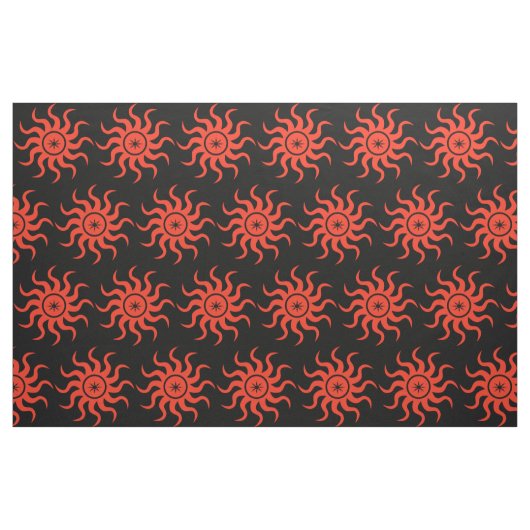 Dansende Red Sun Abstracte verbinding Stof (Fat Quarter)