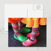 Dansende regenboog briefkaart (Voorkant / Achterkant)