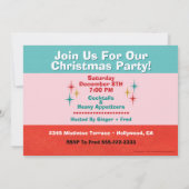 Dansende rendier conga kerstfeest uitnodiging (Achterkant)