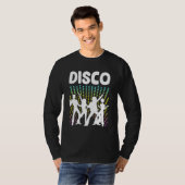 Dansende Retro Disco Boogie Bellbottom Dancer Bopp T-shirt (Voorkant volledig)