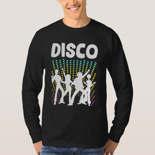 Dansende Retro Disco Boogie Bellbottom Dancer Bopp T-shirt (Voorkant)