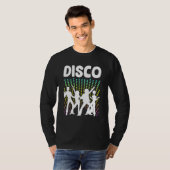 Dansende Retro Disco Boogie Bellbottom Danser Bopp T-shirt (Voorkant volledig)