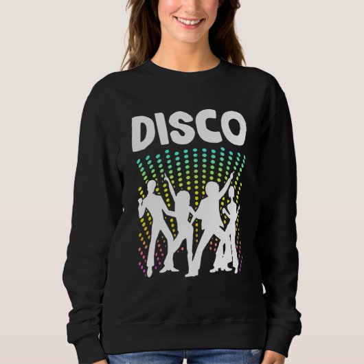 Dansende Retro Disco Boogie Bellbottom Danser Bopp Trui (Voorkant)