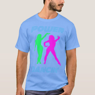 Dansende retro power dansen meisjes t-shirt
