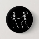 Dansende Retro Skeletons Button (Voorkant)