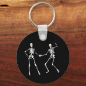 Dansende Retro Skeletons Sleutelhanger (Voorkant)