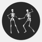 Dansende Retro Skeletten Sticker (Voorkant)