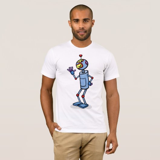 Dansende Robot Mannen T-Shirt (Voorkant volledig)