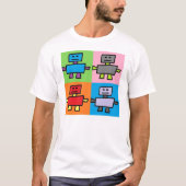 Dansende Robot Pop Art T-shirt (Voorkant)